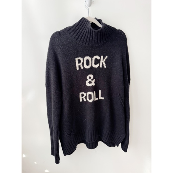 Zadig and Voltaire Alma Rock and Roll Iconic Merino Wool Turtleneck Sweater M - Picture 4 of 8